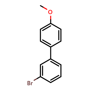 Chemical structure of 3-Bromo-4'-methoxy-1,1'-biphenyl , CAS 74447-72-6, AChemBlock X177885
