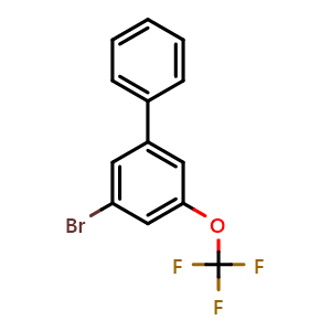 Chemical structure of 3-Bromo-5-(trifluoromethoxy)-1,1'-biphenyl , CAS 2755722-44-0, AChemBlock X177912