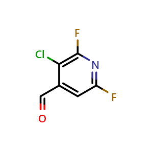 Chemical structure of 3-Chloro-2,6-difluoroisonicotinaldehyde , CAS 2551116-60-8, AChemBlock X178034