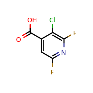 Chemical structure of 3-Chloro-2,6-difluoropyridine-4-carboxylic acid , CAS 685517-75-3, AChemBlock X178035