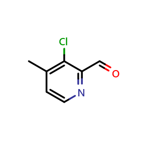 Chemical structure of 3-Chloro-2-formyl-4-methylpyridine , CAS 884495-43-6, AChemBlock X178058