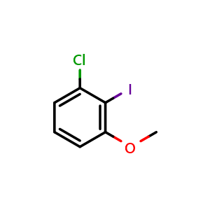 Chemical structure of 3-Chloro-2-iodoanisole , CAS 791642-67-6, AChemBlock X178060