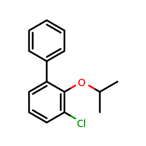 Chemical structure of 3-Chloro-2-isopropoxy-1,1'-biphenyl , CAS 2764729-46-4, AChemBlock X178061