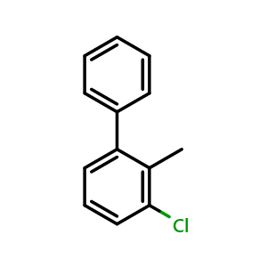 Chemical structure of 3-Chloro-2-methyl-1,1'-biphenyl , CAS 20261-24-9, AChemBlock X178068