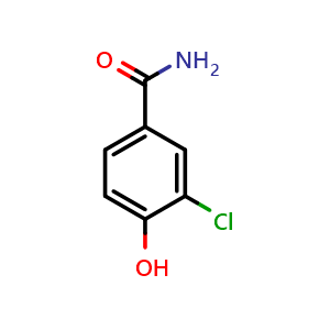 Chemical structure of 3-Chloro-4-hydroxybenzamide , CAS 1007578-86-0, AChemBlock X178096