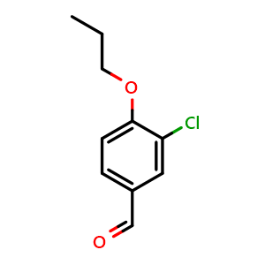 Chemical structure of 3-chloro-4-propoxybenzaldehyde , CAS 99070-71-0, AChemBlock X178107