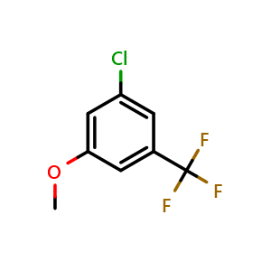 Chemical structure of 3-Chloro-5-(trifluoromethyl)anisole , CAS 886497-07-0, AChemBlock X178118