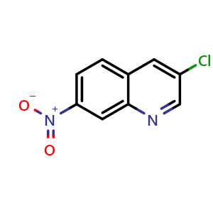 Chemical structure of 3-chloro-7-nitroquinoline , CAS 75755-39-4, AChemBlock X178140