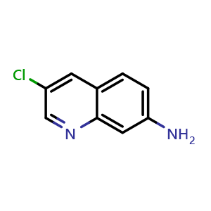 Chemical structure of 3-Chloroquinolin-7-amine , CAS 1354222-11-9, AChemBlock X178145
