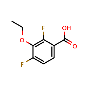 Chemical structure of 3-Ethoxy-2,4-difluorobenzoic acid , CAS 1017779-88-2, AChemBlock X178159