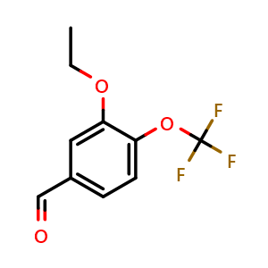 Chemical structure of 3-Ethoxy-4-(trifluoromethoxy)benzaldehyde , CAS 1001417-19-1, AChemBlock X178173
