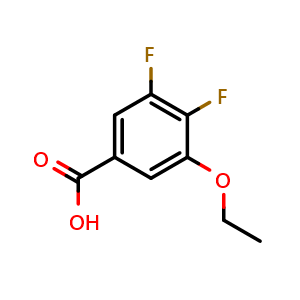 Chemical structure of 3-Ethoxy-4,5-difluorobenzoic acid , CAS 1379315-07-7, AChemBlock X178176