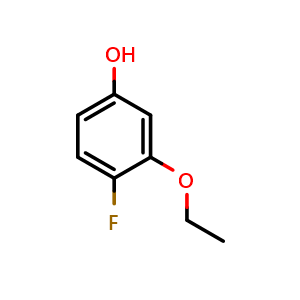 Chemical structure of 3-Ethoxy-4-fluorophenol , CAS 1443055-75-1, AChemBlock X178180
