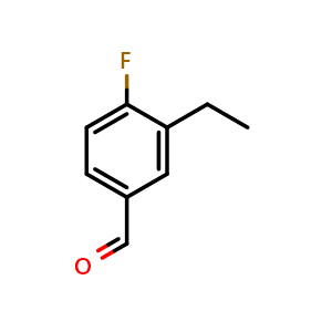 Chemical structure of 3-ethyl-4-fluorobenzaldehyde , CAS 370867-69-9, AChemBlock X178187