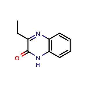 Chemical structure of 3-ethylquinoxalin-2(1H)-one , CAS 13297-35-3, AChemBlock X178199