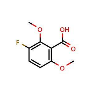 Chemical structure of 3-Fluoro-2,6-dimethoxybenzoic acid , CAS 52189-67-0, AChemBlock X178206