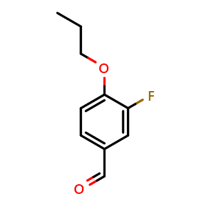 Chemical structure of 3-Fluoro-4-propoxybenzaldehyde , CAS 19415-48-6, AChemBlock X178260