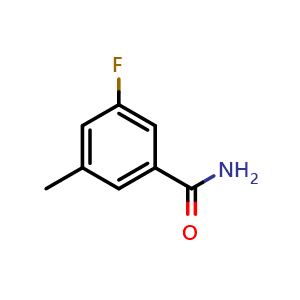 Chemical structure of 3-Fluoro-5-methylbenzamide , CAS 518070-23-0, AChemBlock X178272