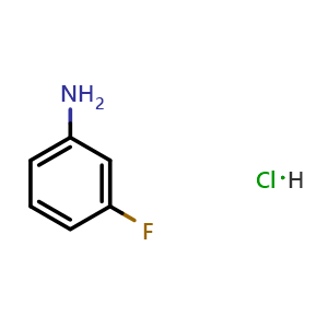 Chemical structure of 3-fluoroaniline,hydrochloride , CAS 1993-09-5, AChemBlock X178277