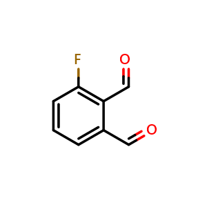 Chemical structure of 3-Fluorobenzene-1,2-dicarbaldehyde , CAS 161747-14-4, AChemBlock X178278