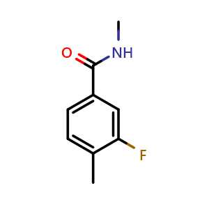 Chemical structure of 3-fluoro-N,4-dimethylbenzamide , CAS 1090829-74-5, AChemBlock X178281