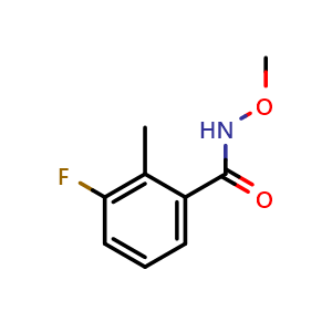 Chemical structure of 3-Fluoro-N-methoxy-2-methylbenzamide , CAS 148991-84-8, AChemBlock X178284