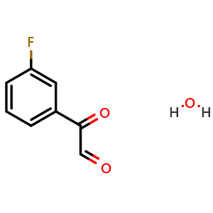 Chemical structure of 3-fluorophenylglyoxal hydrate , CAS 1049745-82-5, AChemBlock X178289