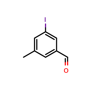 Chemical structure of 3-Iodo-5-methylbenzaldehyde , CAS 1261585-04-9, AChemBlock X178320