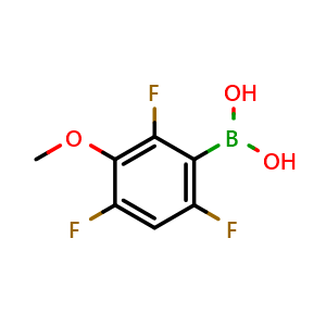 Chemical structure of 3-Methoxy-2,4,6-trifluorophenylboronic acid , CAS 849062-08-4, AChemBlock X178348