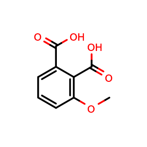 Chemical structure of 3-methoxybenzene-1,2-dicarboxylicacid , CAS 14963-97-4, AChemBlock X178362