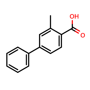 Chemical structure of 3-Methyl-[1,1'-biphenyl]-4-carboxylic acid , CAS 69240-50-2, AChemBlock X178365