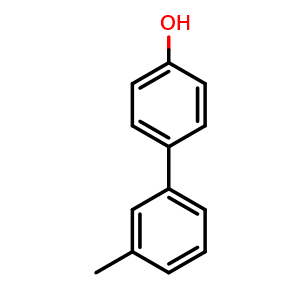 Chemical structure of 3'-Methyl-[1,1'-biphenyl]-4-ol , CAS 191724-08-0, AChemBlock X178366