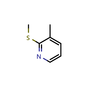 Chemical structure of 3-Methyl-2-(methylthio)pyridine , CAS 51933-73-4, AChemBlock X178367