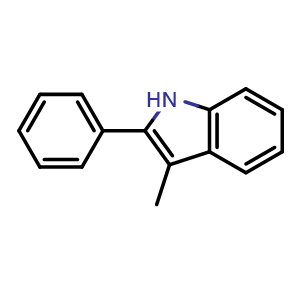 Chemical structure of 3-methyl-2-phenyl-1H-Indole , CAS 10257-92-8, AChemBlock X178370