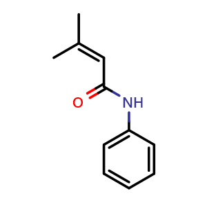 Chemical structure of 3-methyl-but-2-enoic acid phenylamide , CAS 13209-80-8, AChemBlock X178376