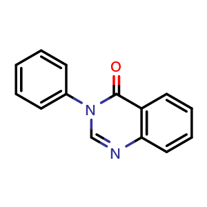 Chemical structure of 3-Phenyl-4(3H)-quinazolinone , CAS 16347-60-7, AChemBlock X178381