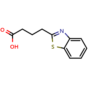 Chemical structure of 4-(2-Benzothiazolyl)butansaeure , CAS 41387-91-1, AChemBlock X178408