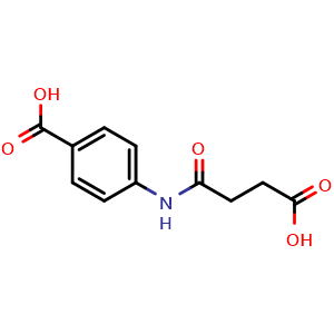 Chemical structure of 4-(2-carboxyethylcarboxamido)benzoic acid , CAS 76475-62-2, AChemBlock X178412