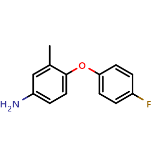 Chemical structure of 4-(4-Fluorophenoxy)-3-methylaniline , CAS 946663-67-8, AChemBlock X178456