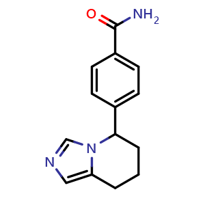 Chemical structure of 4-(5,6,7,8-tetrahydroimidazo[1,5-a]pyridin-5-yl)benzamide , CAS 102676-43-7, AChemBlock X178462