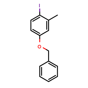 Chemical structure of 4-(Benzyloxy)-1-iodo-2-methylbenzene , CAS 1149618-83-6, AChemBlock X178480