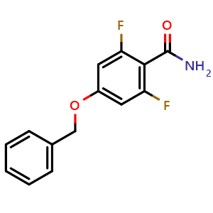 Chemical structure of 4-(benzyloxy)-2,6-difluorobenzamide , CAS 2764729-64-6, AChemBlock X178484