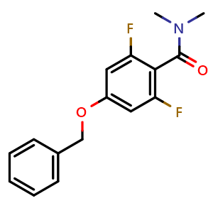 Chemical structure of 4-(benzyloxy)-2,6-difluoro-N,N-dimethylbenzamide , CAS 2764732-21-8, AChemBlock X178485
