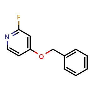 Chemical structure of 4-(Benzyloxy)-2-fluoropyridine , CAS 1253792-64-1, AChemBlock X178502