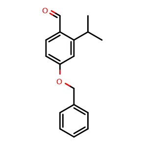 Chemical structure of 4-(Benzyloxy)-2-isopropylbenzaldehyde , CAS 851334-69-5, AChemBlock X178504