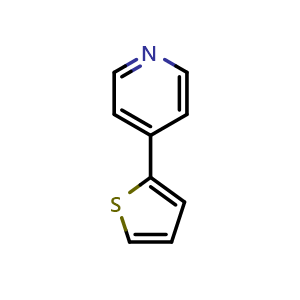 Chemical structure of 4-(Thiophen-2-yl)pyridine , CAS 21298-54-4, AChemBlock X178574