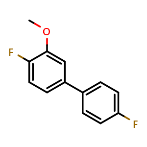 Chemical structure of 4,4'-Difluoro-3-methoxy-1,1'-biphenyl , CAS 479190-79-9, AChemBlock X178592