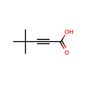 Chemical structure of 4,4-dimethyl-2-pentynoic acid , CAS 52418-50-5, AChemBlock X178597