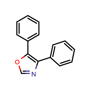 Chemical structure of 4,5-diphenyl-oxazole , CAS 4675-18-7, AChemBlock X178614