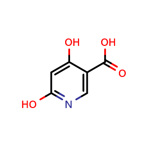 Chemical structure of 4,6-Dihydroxynicotinic acid , CAS 5466-62-6, AChemBlock X178630